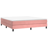 Cadre de lit sans matelas rose 180x200 cm velours