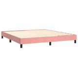 Cadre de lit sans matelas rose 180x200 cm velours