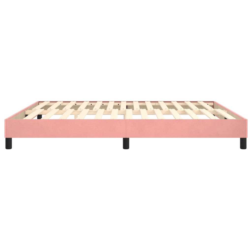 Cadre de lit sans matelas rose 180x200 cm velours