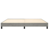 Cadre de lit sans matelas gris clair 200x200 cm velours