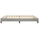 Cadre de lit sans matelas gris clair 200x200 cm velours