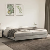 Cadre de lit sans matelas gris clair 200x200 cm velours