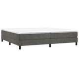 Cadre de lit sans matelas gris foncé 200x200 cm velours