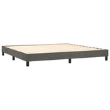 Cadre de lit sans matelas gris foncé 200x200 cm velours