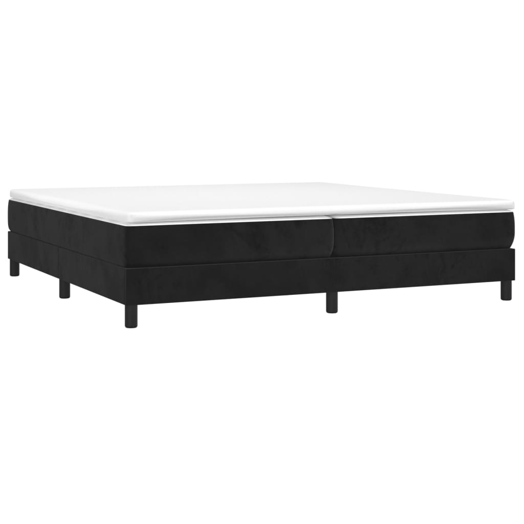 Cadre de lit sans matelas noir 200x200 cm velours