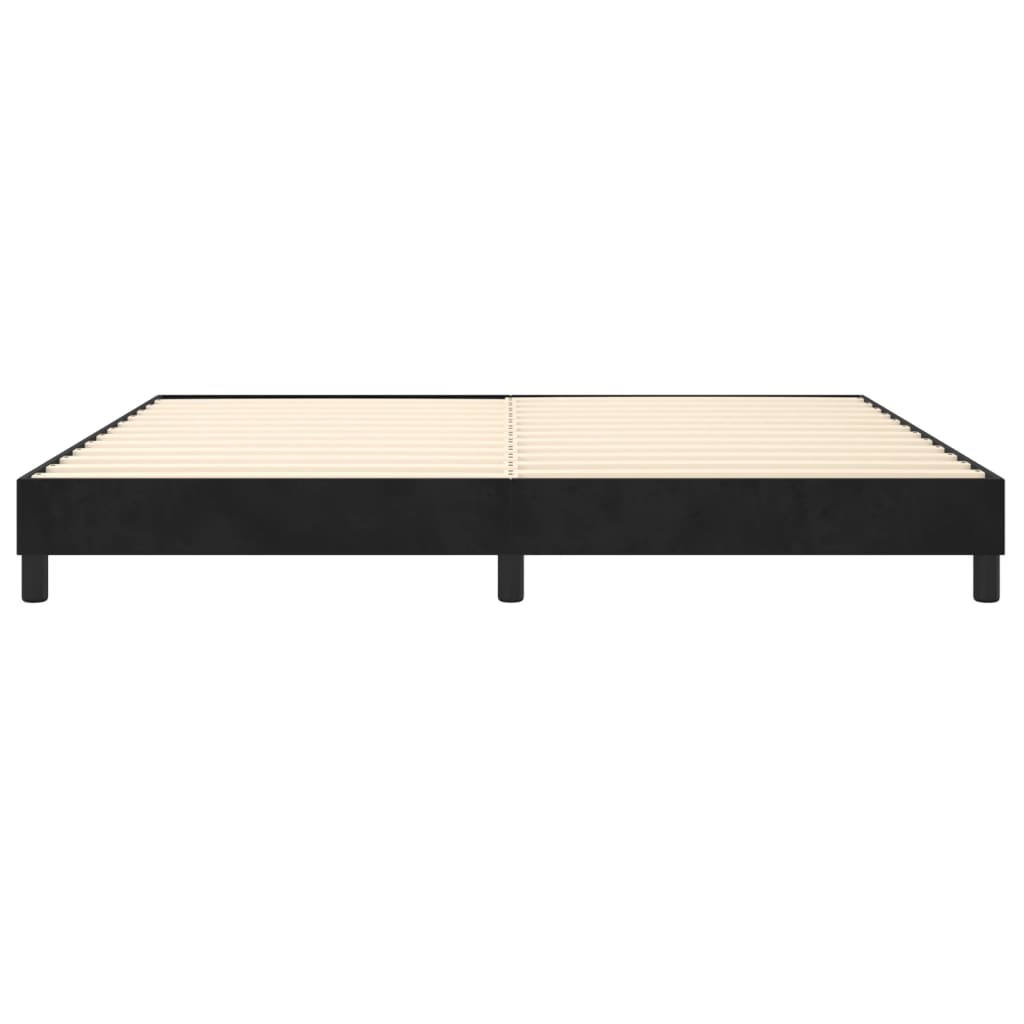 Cadre de lit sans matelas noir 200x200 cm velours