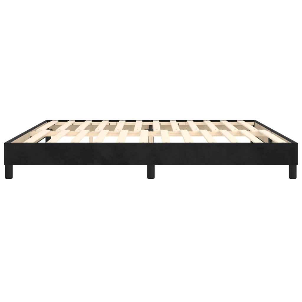 Cadre de lit sans matelas noir 200x200 cm velours