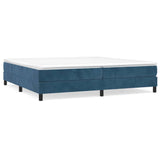 Cadre de lit sans matelas bleu foncé 200x200 cm velours