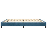 Cadre de lit sans matelas bleu foncé 200x200 cm velours