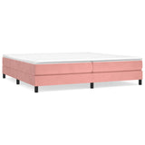 Cadre de lit sans matelas rose 200x200 cm velours