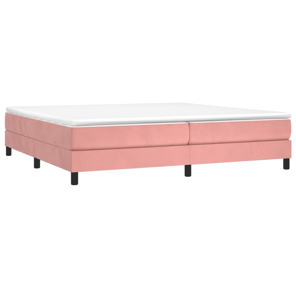 Cadre de lit sans matelas rose 200x200 cm velours