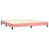 Cadre de lit sans matelas rose 200x200 cm velours