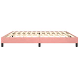 Cadre de lit sans matelas rose 200x200 cm velours