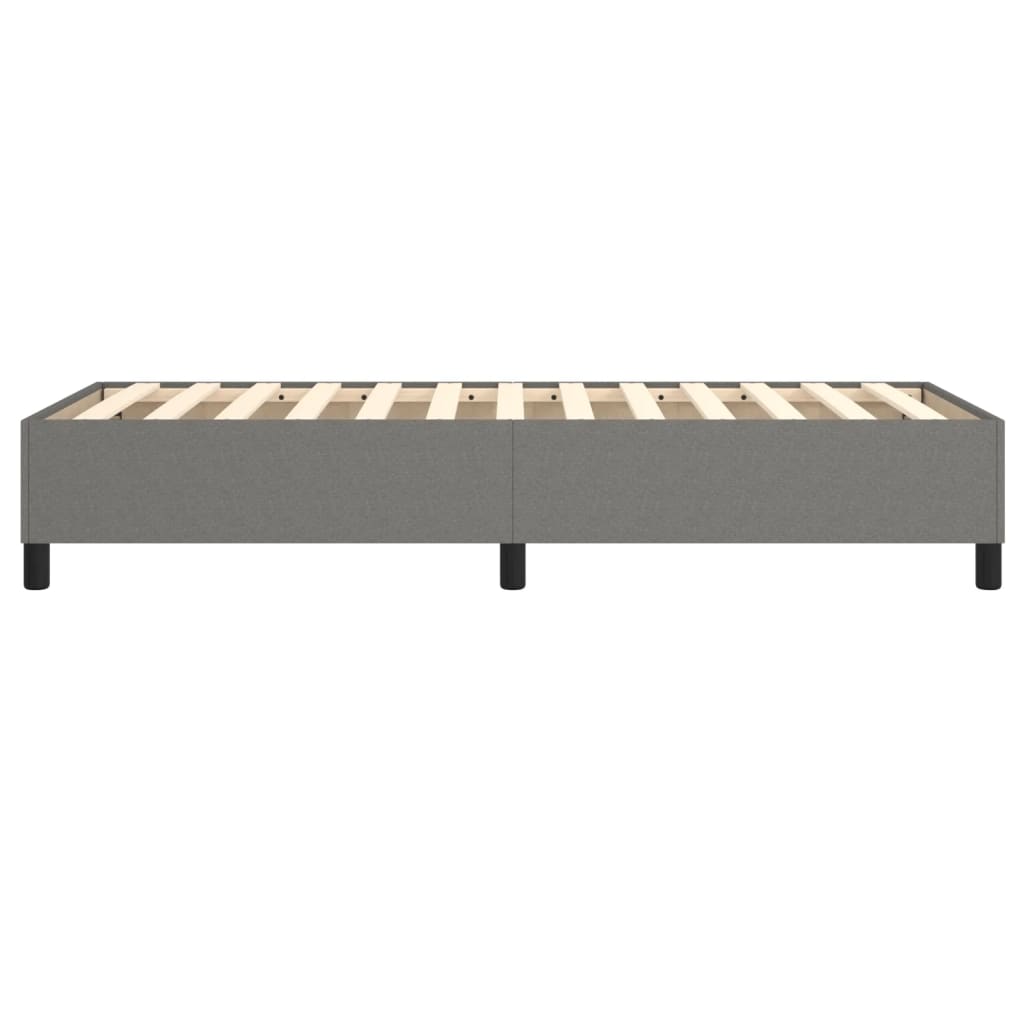 Cadre de lit sans matelas gris foncé 100x200 cm tissu