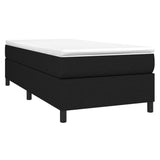 Cadre de lit sans matelas noir 100x200 cm tissu