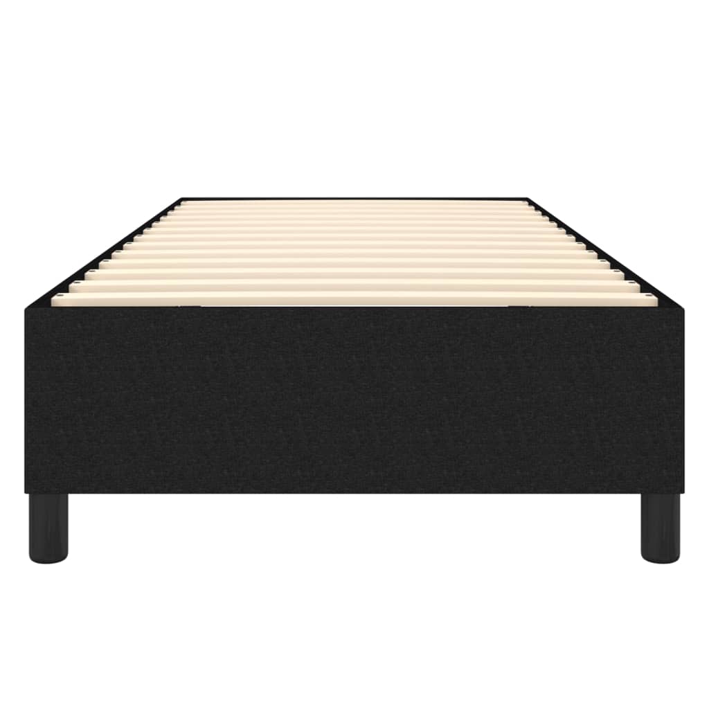 Cadre de lit sans matelas noir 100x200 cm tissu