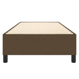 Cadre de lit sans matelas marron foncé 100x200 cm tissu