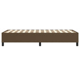 Cadre de lit sans matelas marron foncé 100x200 cm tissu