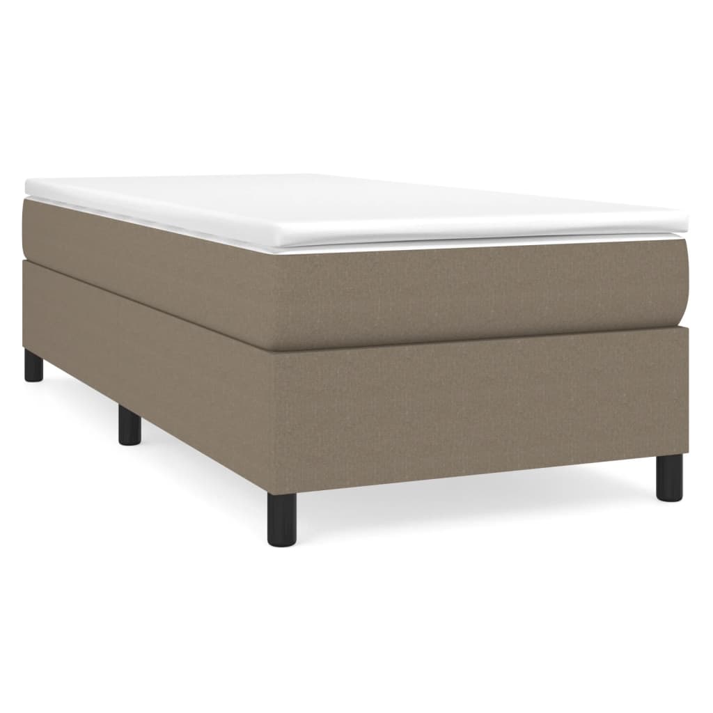 Cadre de lit sans matelas taupe 100x200 cm tissu