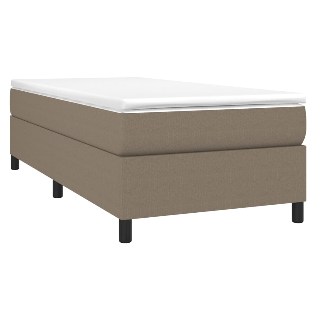 Cadre de lit sans matelas taupe 100x200 cm tissu