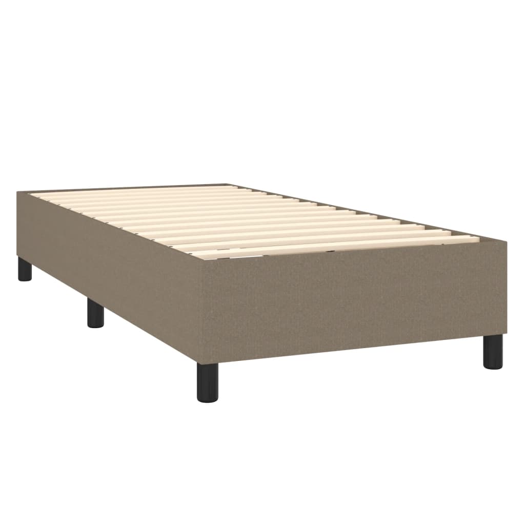 Cadre de lit sans matelas taupe 100x200 cm tissu