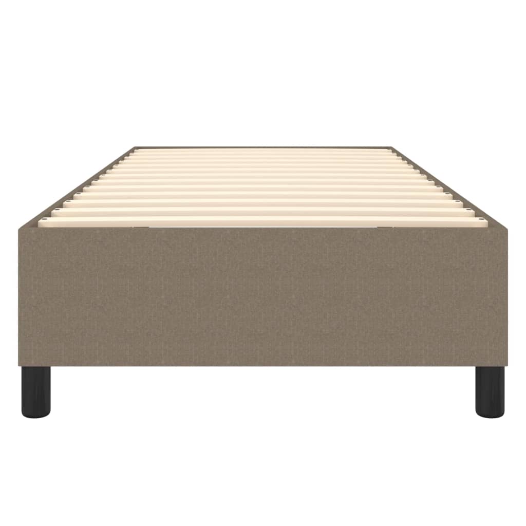 Cadre de lit sans matelas taupe 100x200 cm tissu