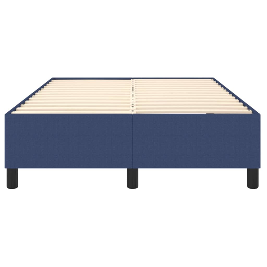 Cadre de lit sans matelas bleu 120x200 cm tissu