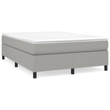 Cadre de lit sans matelas gris clair 140x190 cm tissu