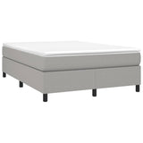 Cadre de lit sans matelas gris clair 140x190 cm tissu