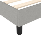 Cadre de lit sans matelas gris clair 140x190 cm tissu