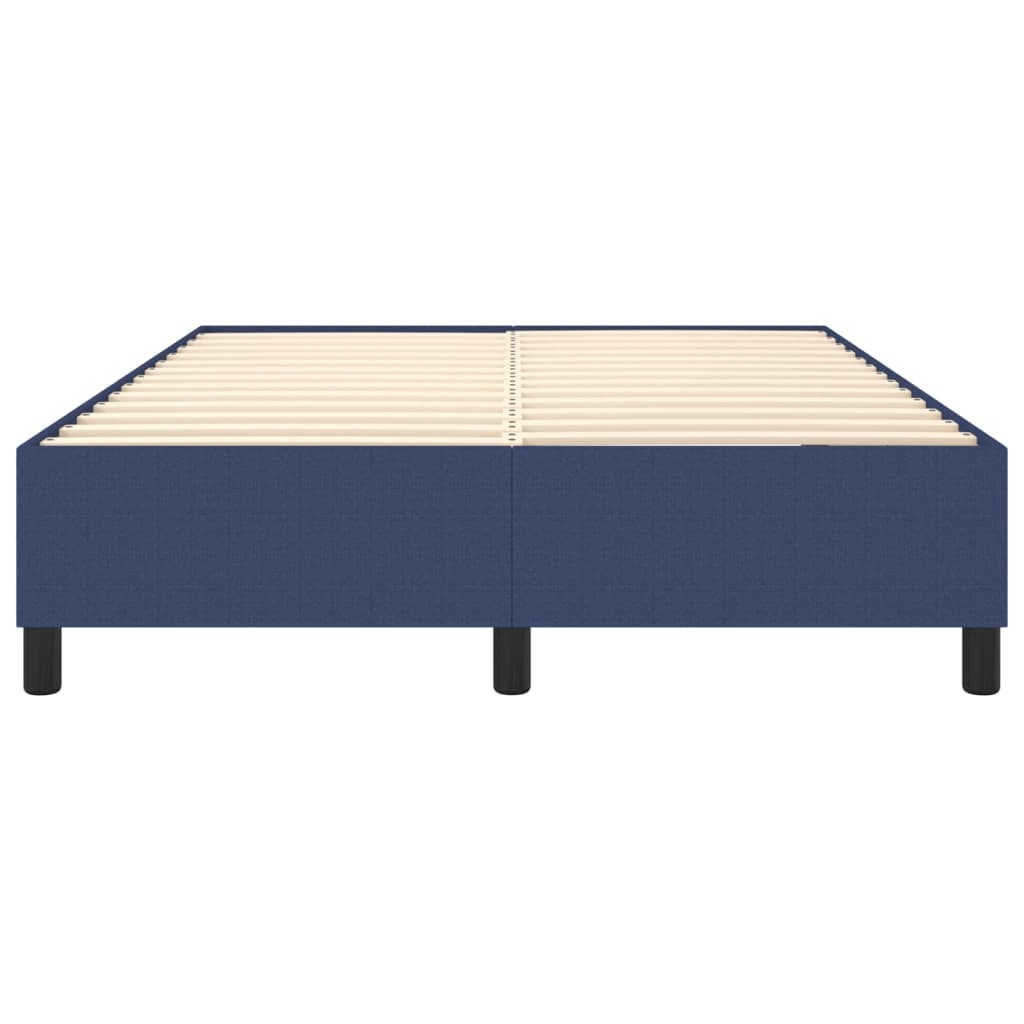 Cadre de lit sans matelas bleu 140x190 cm tissu