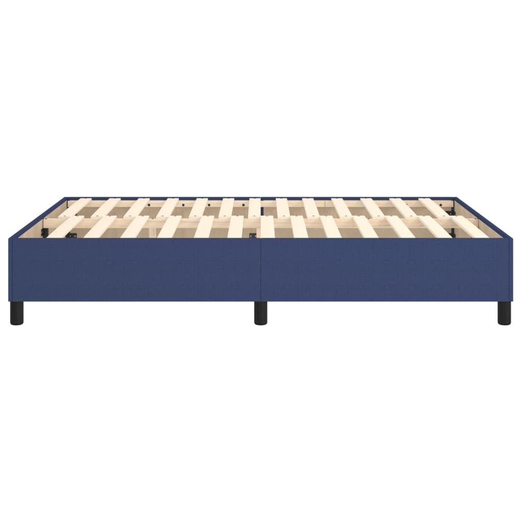 Cadre de lit sans matelas bleu 140x190 cm tissu