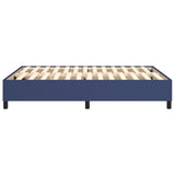 Cadre de lit sans matelas bleu 140x190 cm tissu