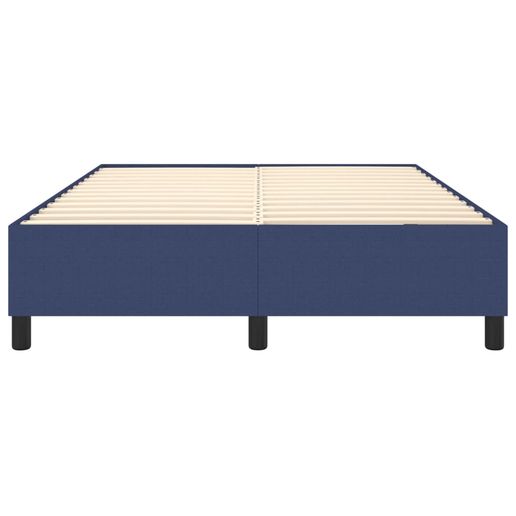 Cadre de lit sans matelas bleu 140x200 cm tissu