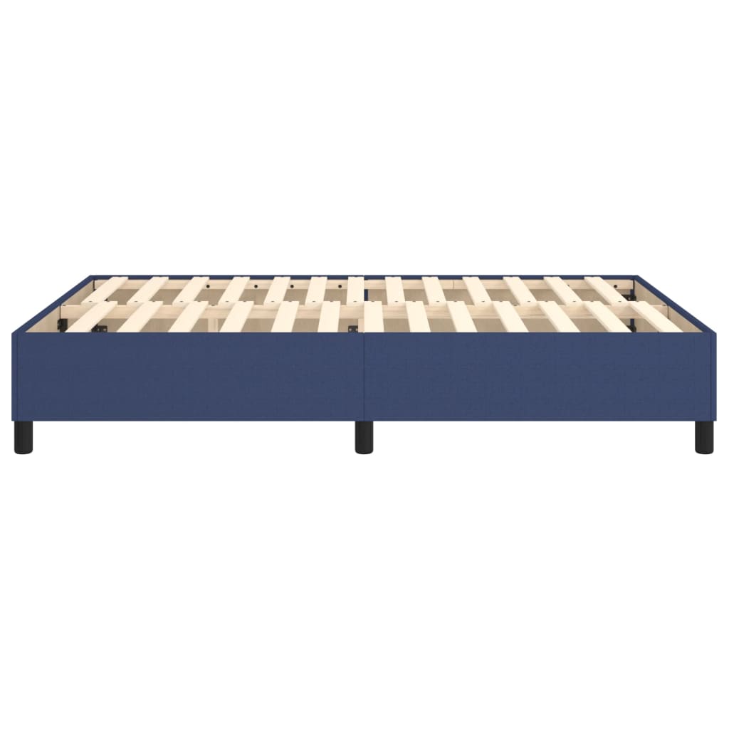 Cadre de lit sans matelas bleu 140x200 cm tissu