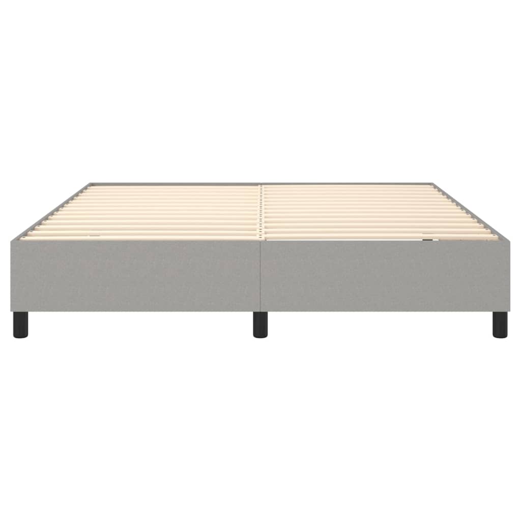 Cadre de lit sans matelas gris clair 160x200 cm tissu