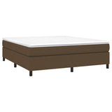 Cadre de lit sans matelas marron foncé 160x200 cm tissu