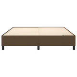 Cadre de lit sans matelas marron foncé 160x200 cm tissu