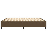 Cadre de lit sans matelas marron foncé 160x200 cm tissu