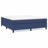 Cadre de lit sans matelas bleu 160x200 cm tissu