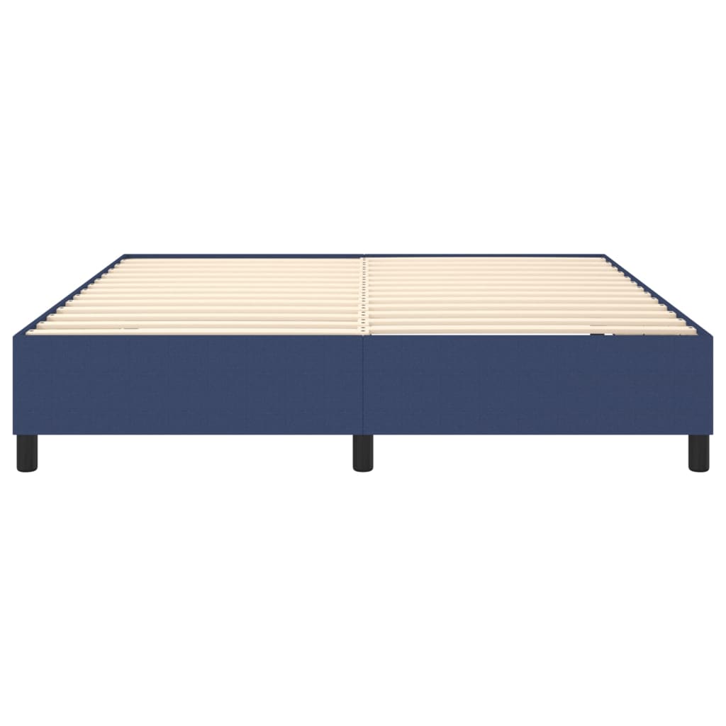 Cadre de lit sans matelas bleu 160x200 cm tissu