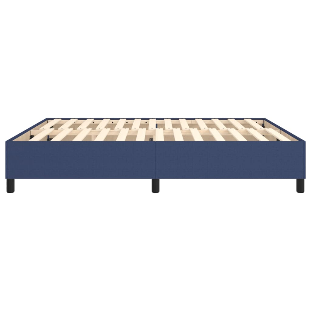 Cadre de lit sans matelas bleu 160x200 cm tissu