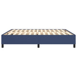 Cadre de lit sans matelas bleu 160x200 cm tissu