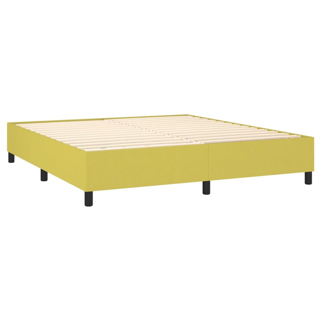 Cadre de lit sans matelas vert 160x200 cm tissu