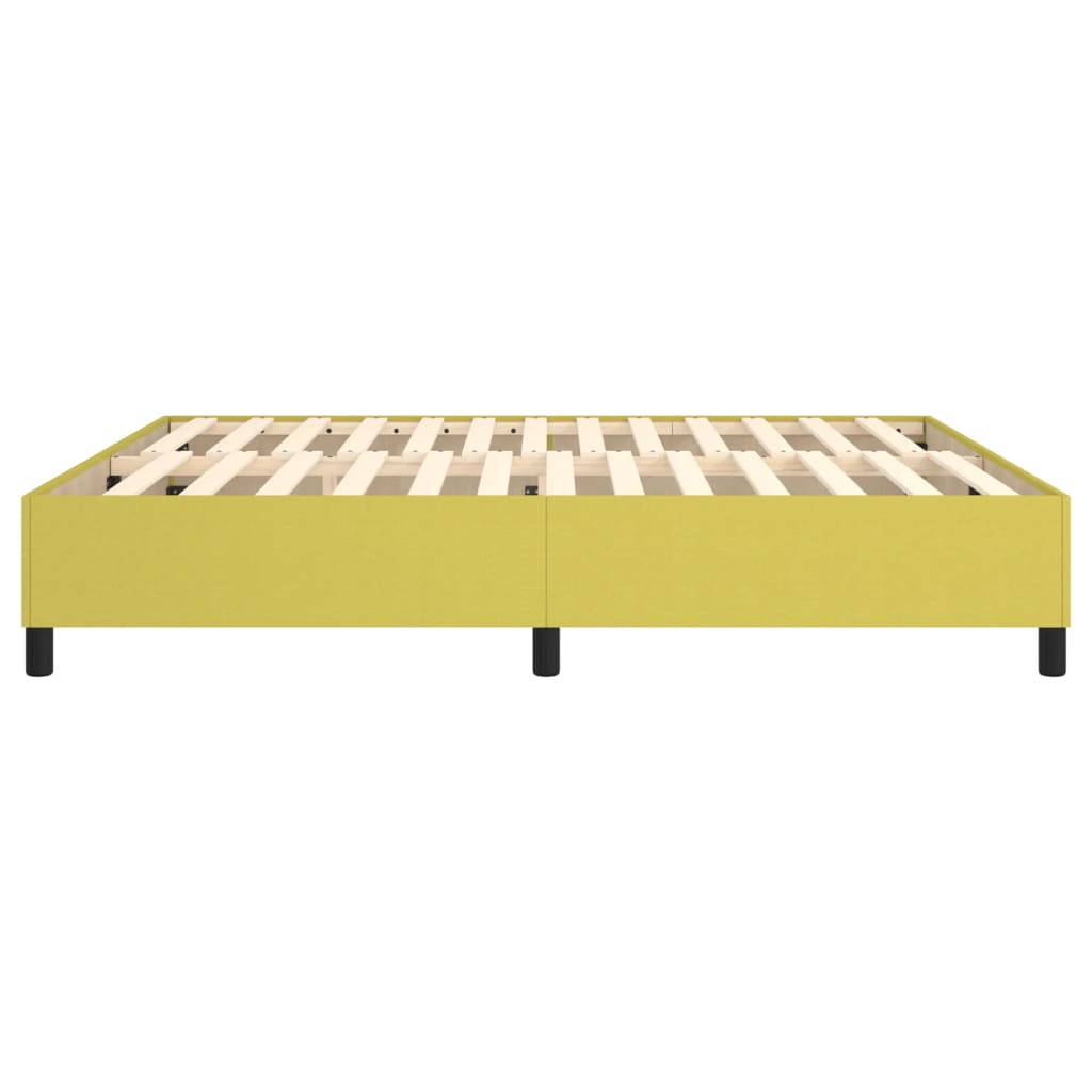 Cadre de lit sans matelas vert 160x200 cm tissu