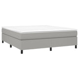 Cadre de lit sans matelas gris clair 180x200 cm tissu