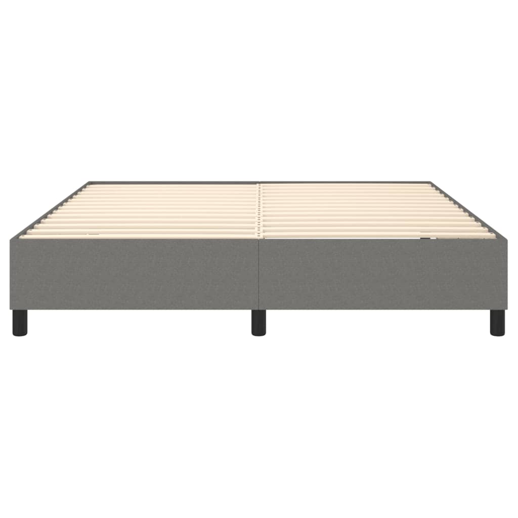 Cadre de lit sans matelas gris foncé 180x200 cm tissu