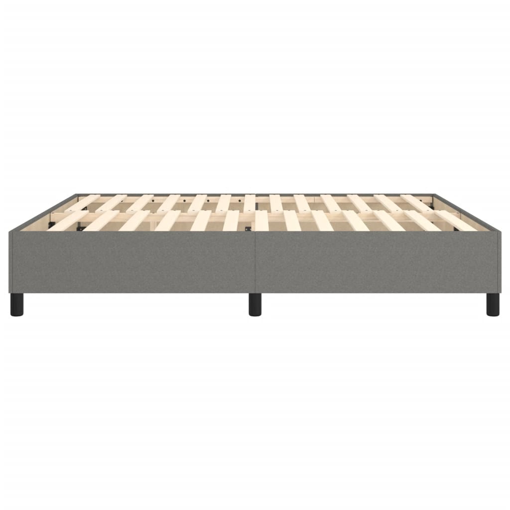 Cadre de lit sans matelas gris foncé 180x200 cm tissu