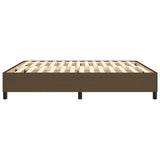 Cadre de lit sans matelas marron foncé 180x200 cm tissu