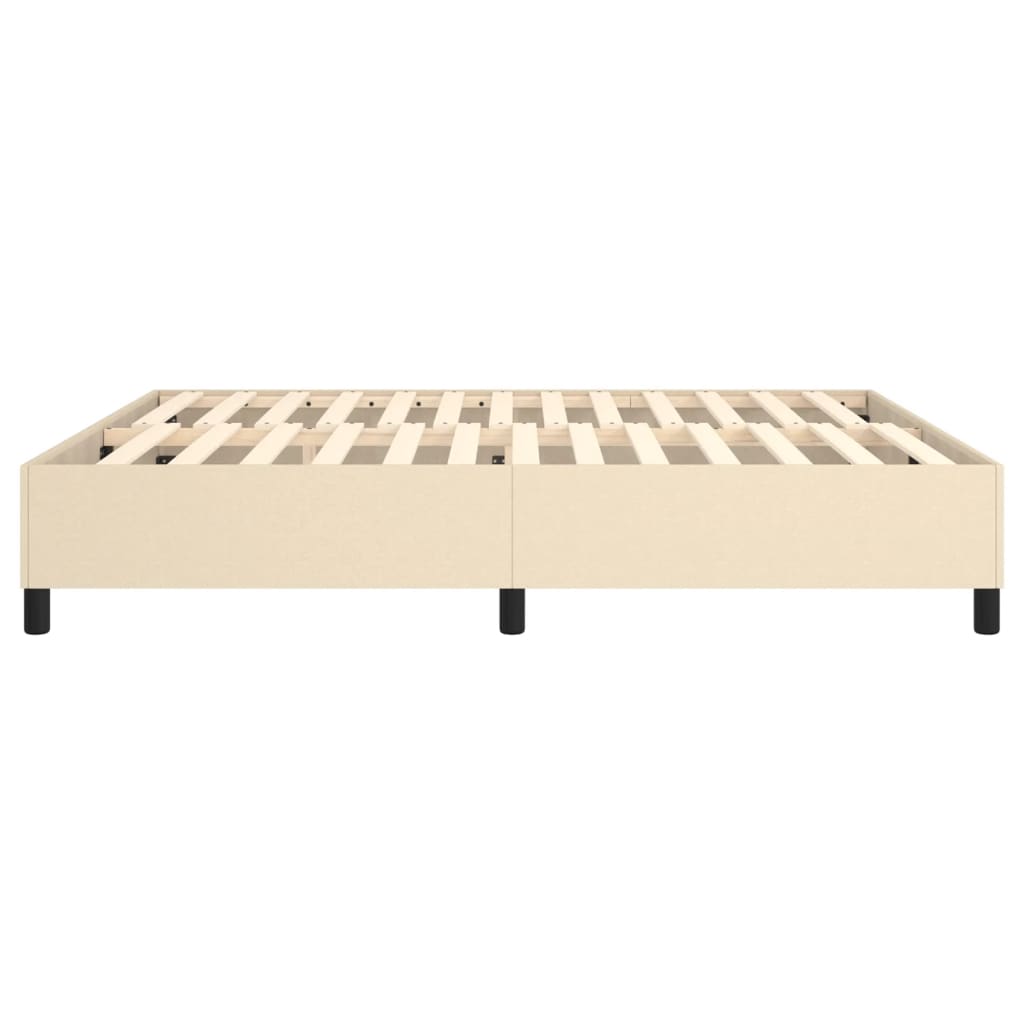 Cadre de lit sans matelas crème 180x200 cm tissu